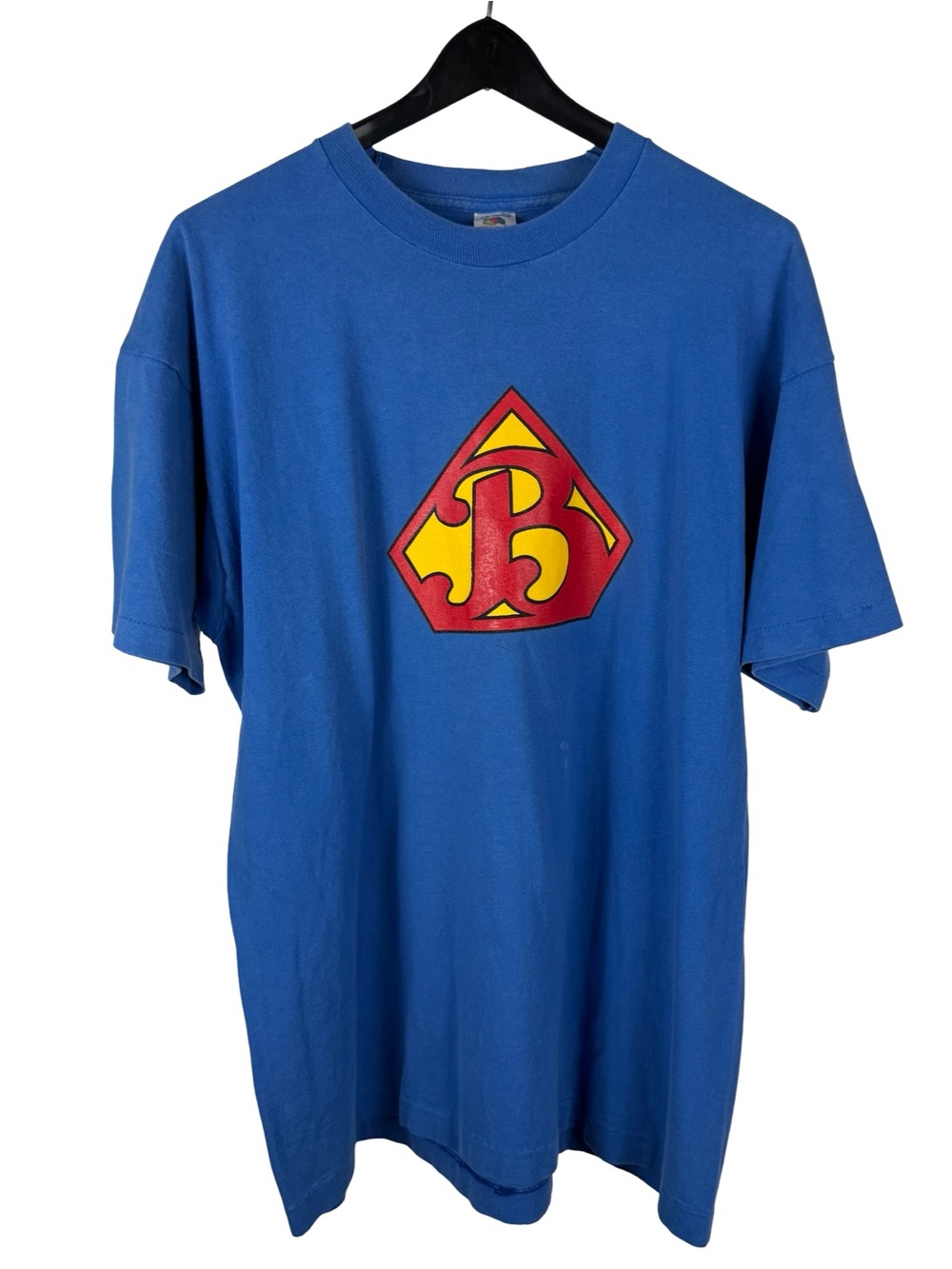 Vintage 90s Belly Superman Parody Rock Band Single Stitch Blue Shirt Size XL
